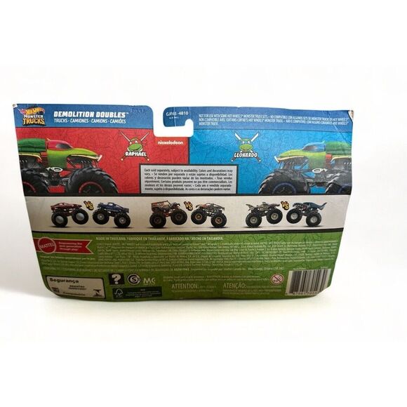 2020 Hot Wheels Demolition Doubles RAPHAEL VS LEONARDO TEENAGE MUTANT NINJA - Picture 2 of 2